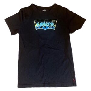 Y2K Levis Blue Flame T-Shirt